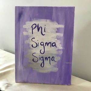 Phi Sigma Sigma Room Painting Purple Black White